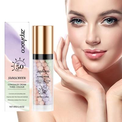 Make-up na obličej 3barevný primer Krém pro plné krytí a izolaci Korektor na obličej Make-up Neviditelné póry Kontrola mastnoty Rozjasnění barvy pleti