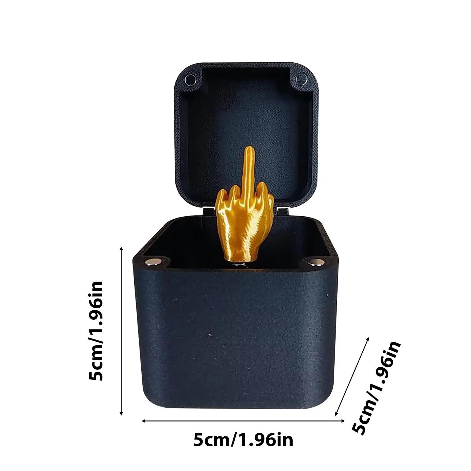 

2025 Funny Middle Finger in Box - Desk Decor Gag Gift for Halloween, Christmas & Birthday, Novelty Office Toy & Home Decoration