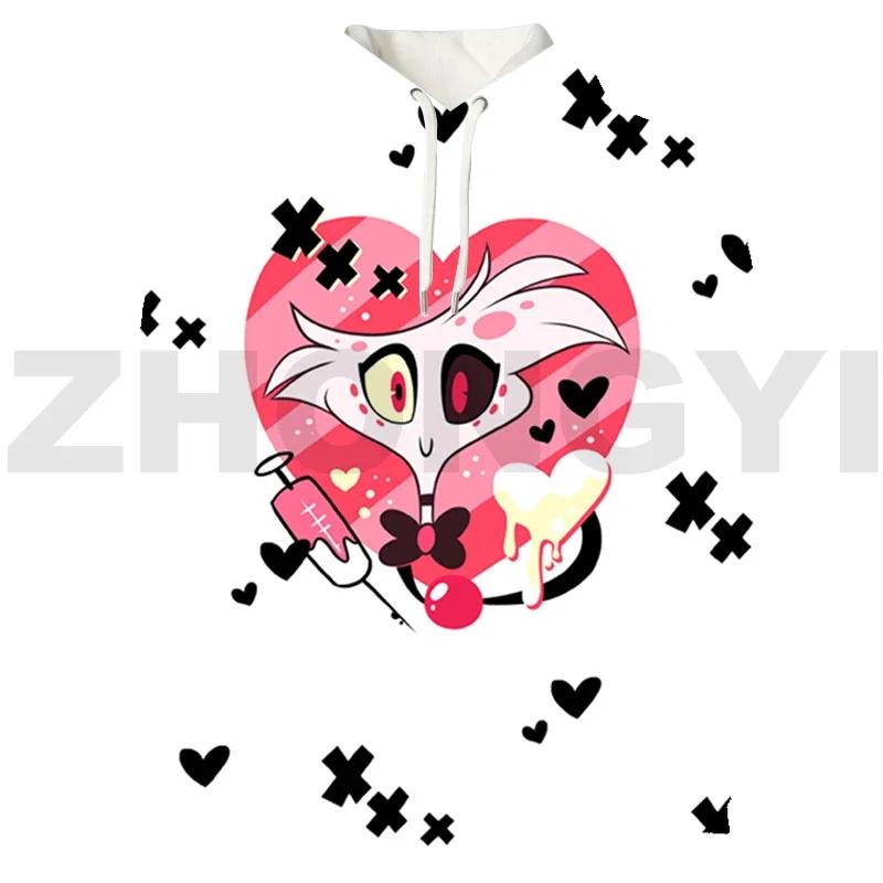 Harajuku Hazbin Streetwear 3D Print Hotel Men Clothing Hip-Hop High Street Sweatshirts Female Anime Hoodie Cosplay Costume Hoody