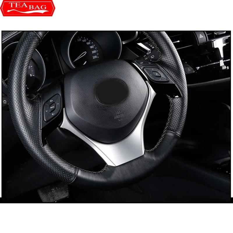 Car Styling Steering Wheel Decorative Cover ABS Frame Stickers Decorative Accessories For Toyota C-HR CHR C HR 2017-2020