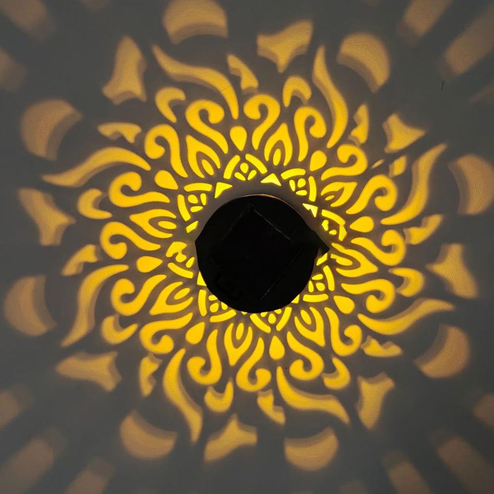 Warm Wall Light Metal Home Garden Night Light New LED Solar Light  Outdoor Lawn Courtyard