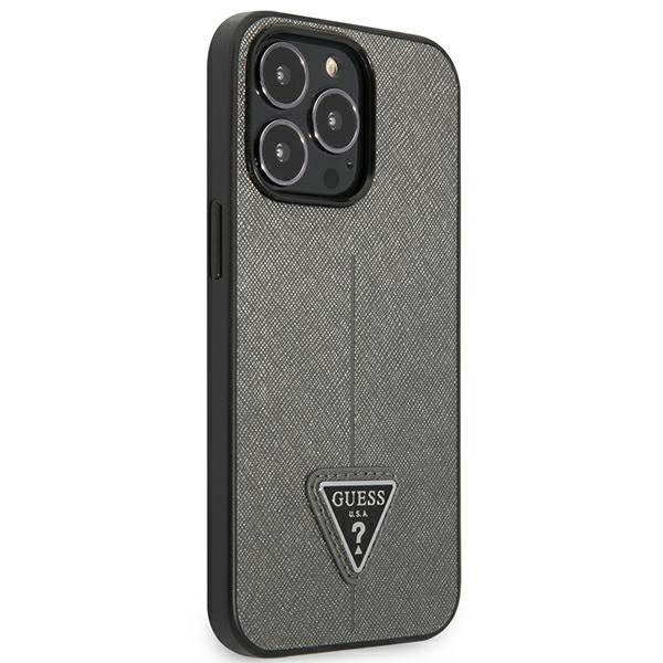 Guess Guhcp13Xpsatlg Iphone 13 Pro Max6,7 Srebrny/Silver Hardcase Saffianotriangle Logo
