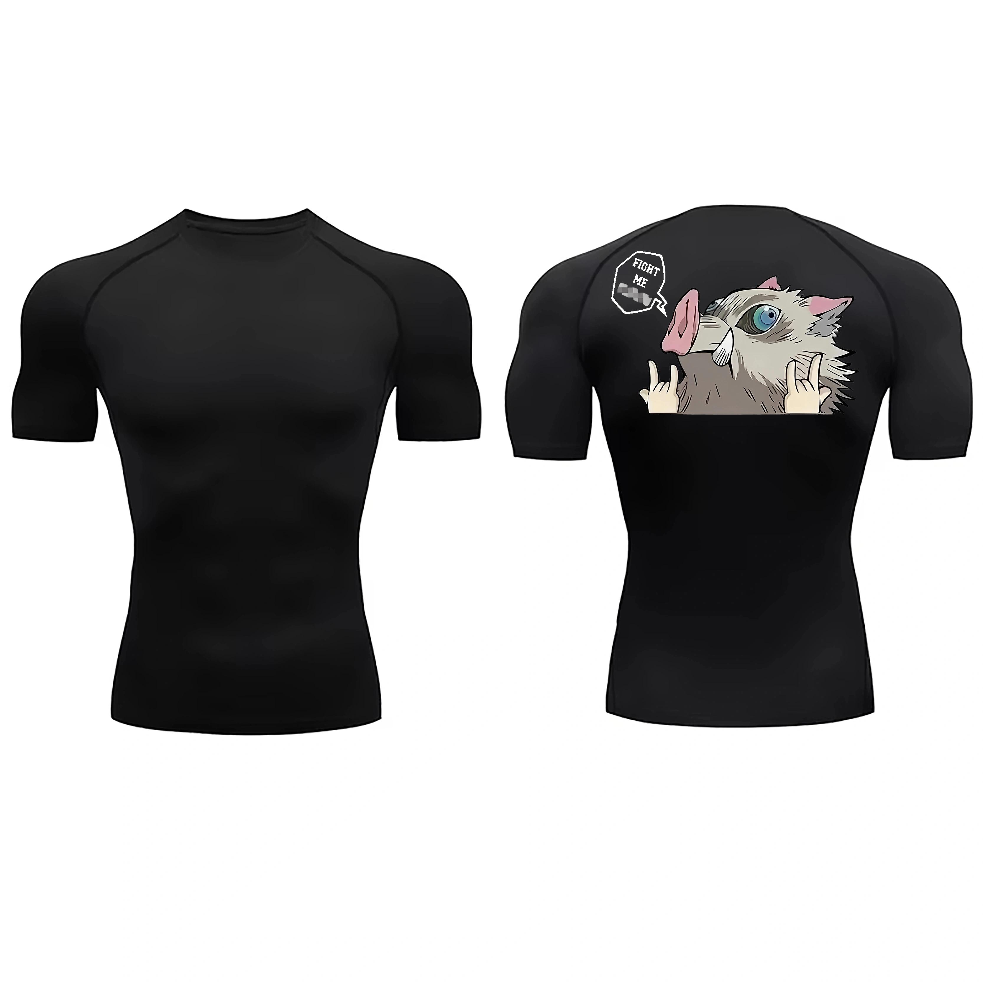 Men s Compression Shirt Sweat-Resistant Short Sleeve Quick Dry Gym Workout Stretchy Quick-Drying Moisture-Wicking Sweat Absorbing Tight Fit Top S