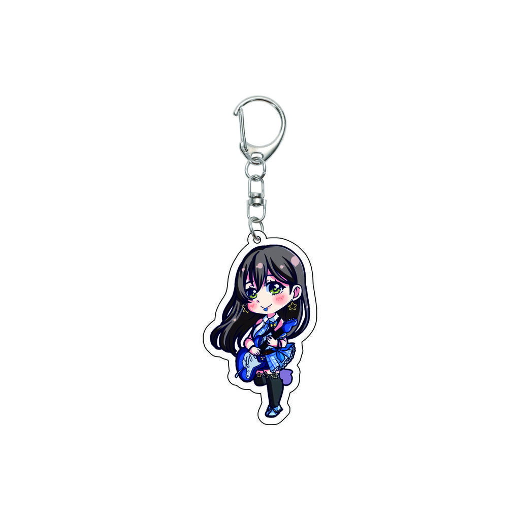 55MM Anime banG Dream Keychain Toyama Kasumi/Saya Yamabuki/Hanazono Tae Key Chain Acrylic Model Plate Christmas Gifts