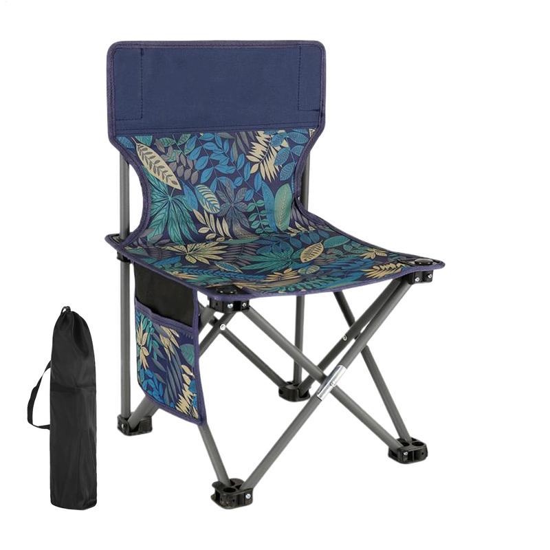 Camping Fishing Folding Chair Portable Outdoor Travel Chairs Camping Backpack Chair With Side Pocket Support 286lbs