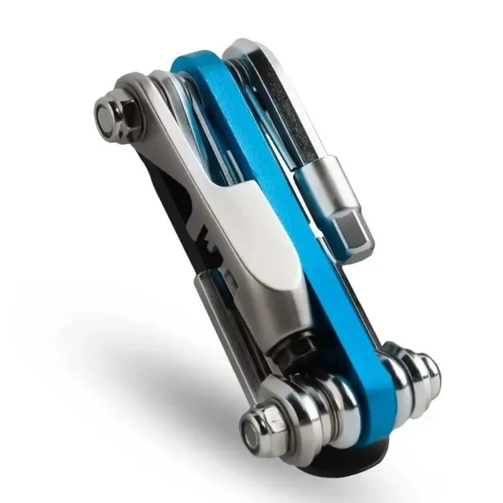 Kit d'outils de réparation de vélo 14 en 1 Coupe-chaîne Acier allié Outils d'entretien de vélo Clé plate Tournevis cruciforme