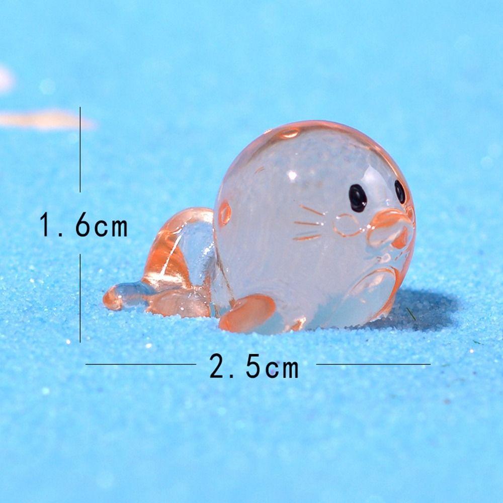 

Микроландшафт Мини Украшения Морской Лев Мультяшная Модель Морского Животного Креативные Украшения Морской Лев Двор оранжевый