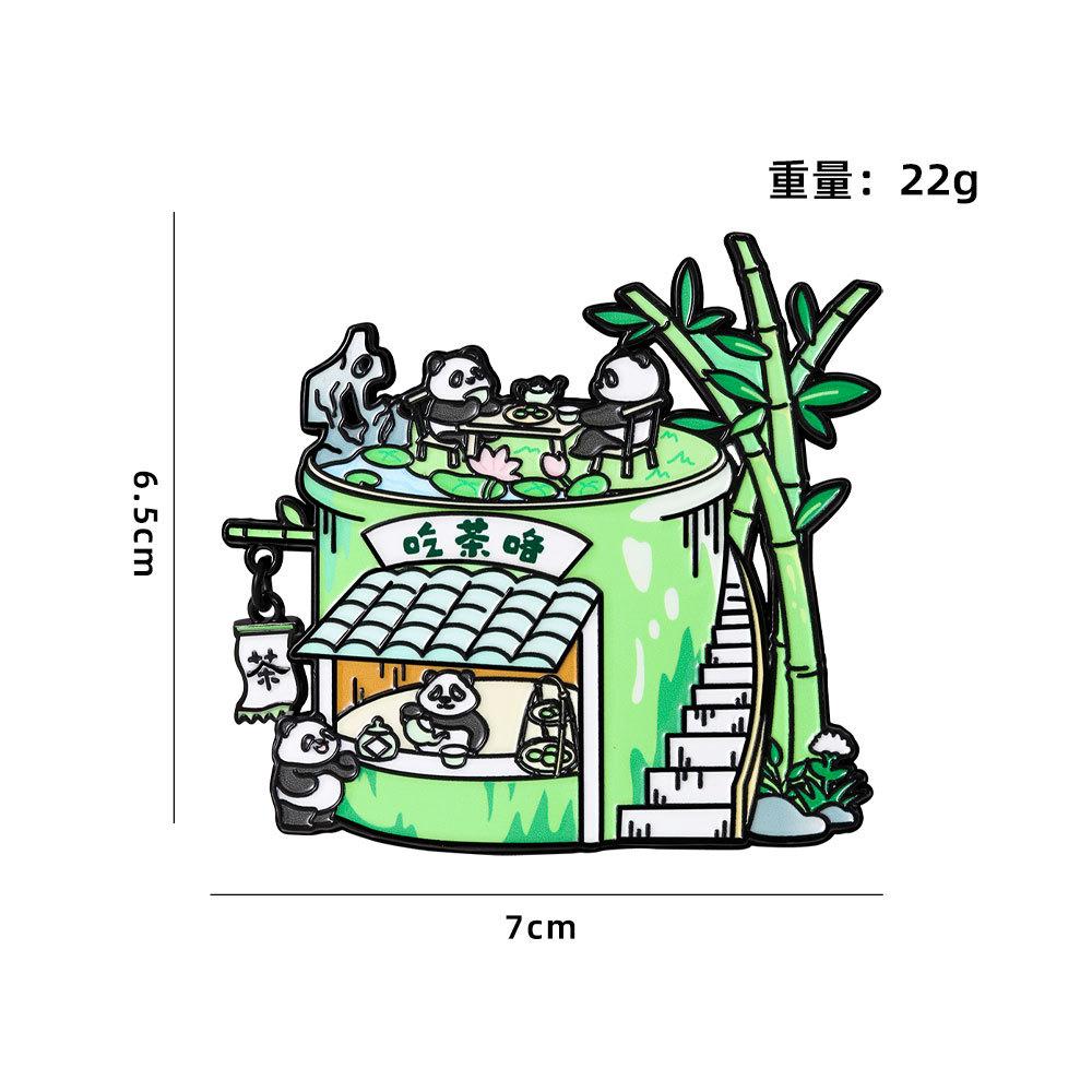 Chengdu Cultural and Creative Metal Magnetic Fridge Magnet Sichuan Panda Travel Souvenir Tourist Attraction Souvenir Gift