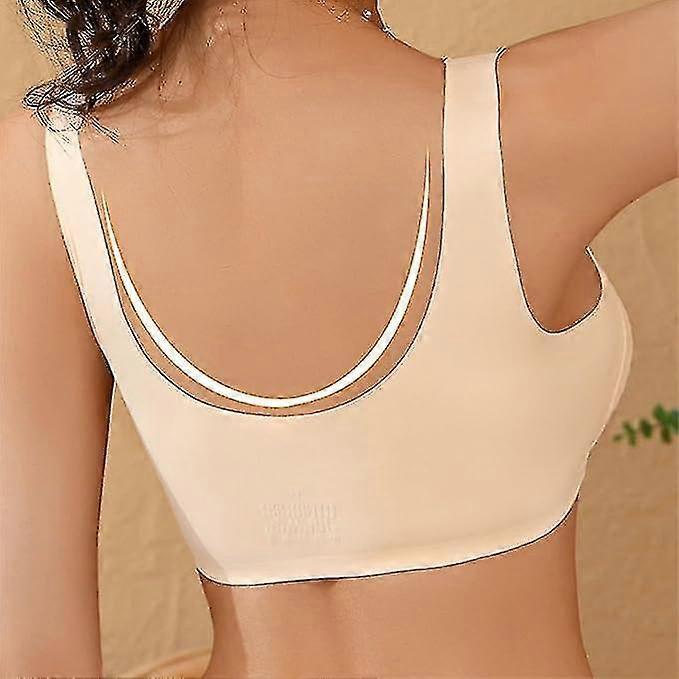 Reggiseno Senza Ferretto con Chiusura Frontale, Reggiseno Sportivo con Apertura Frontale in Pizzo Comodo Reggiseno Quotidiano per Yoga, Sportivo Reggiseno da Notte Push Up - MMIAO