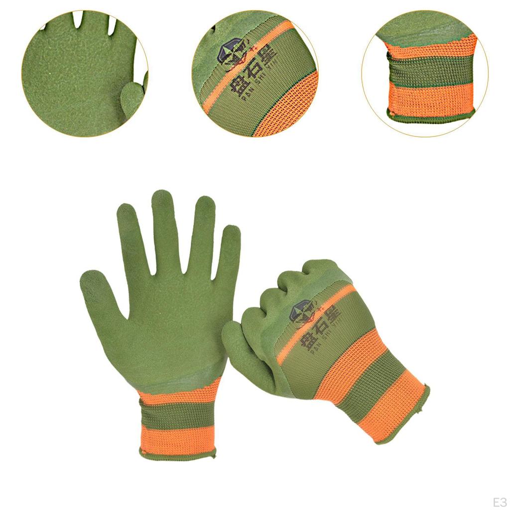 1 Pair Work Gloves Rubber Car Repair for Adults Farm Agriculture