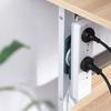 2 In 1 Socket Retainer  Wall-Mounted Sticker Punch-Free Plug Fixer Self-Adhesive Fixer Cable Wire Organizer Seamless Power Strip