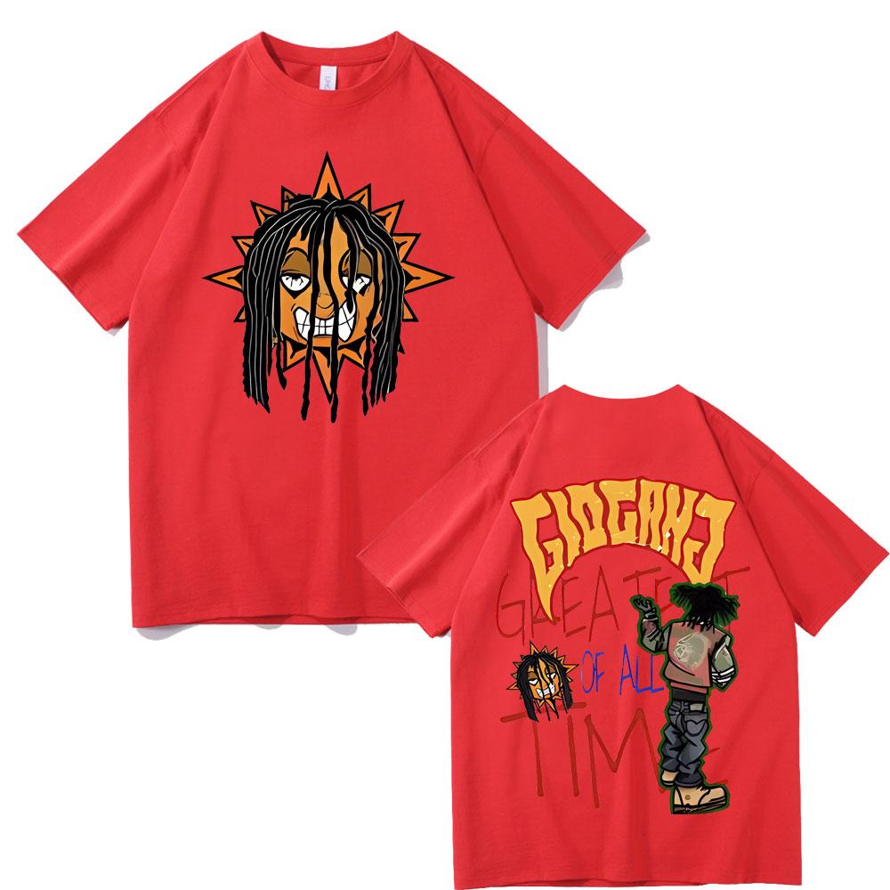Rapper Chief Keef T-Shirt Unisex Damen Mode Hip Hop T-Shirt Oversized Kurzarm Unisex Lässig Reine Baumwolle T-Shirts Streetwear