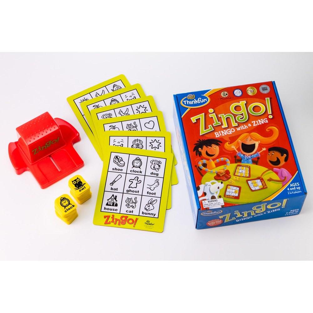 ThinkFun Jingo Bingo Action Game 7700 Indoor Play for Ages 4+ Brain Training Concentration Gift for Boys and Girls