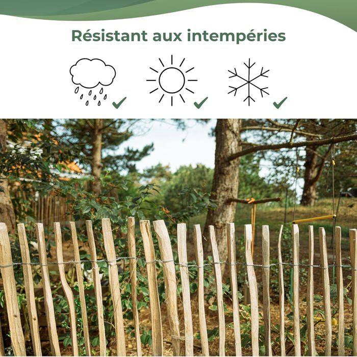 Clôture De Jardin - CREATIVE HOME - Bois De Noisetier - Hauteur 70 Cm - Longueur 5 M - Espacement 3-5 Cm