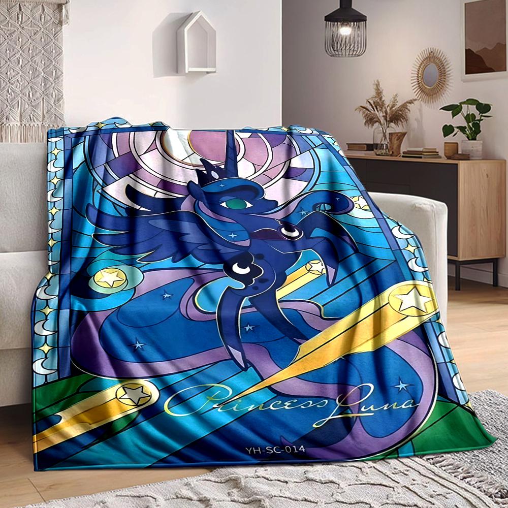 1Pc Princess Luna Glass Flannel Fleece Blanket Soft Warm Throw Blanket For Sofa Bed Couch Home Decor Travel Nap Blanket Xmas Gift Q1135