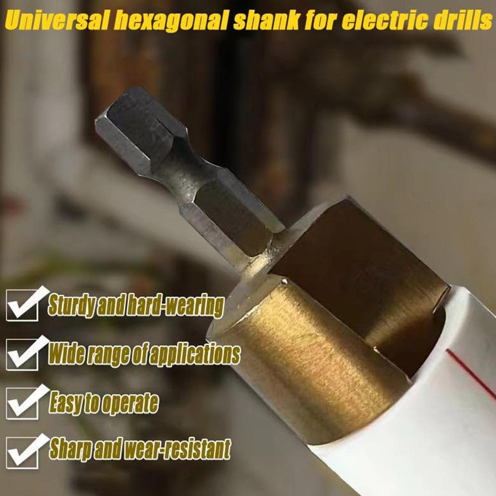 Reaming Drill Bits,Upgrade Powerful PVC Pipe Reamer Kit, Conduit Reamer Drill Bit Chamfer Tool, Deburring Inside and Outside