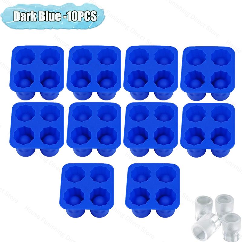 4 Cup Shape Silicone Ice Cube Mold Tray Summer Bar Party DIY Cold Drink Ice Compartment Mold Ice Cup Ice Cube Tray Kitchen Tool