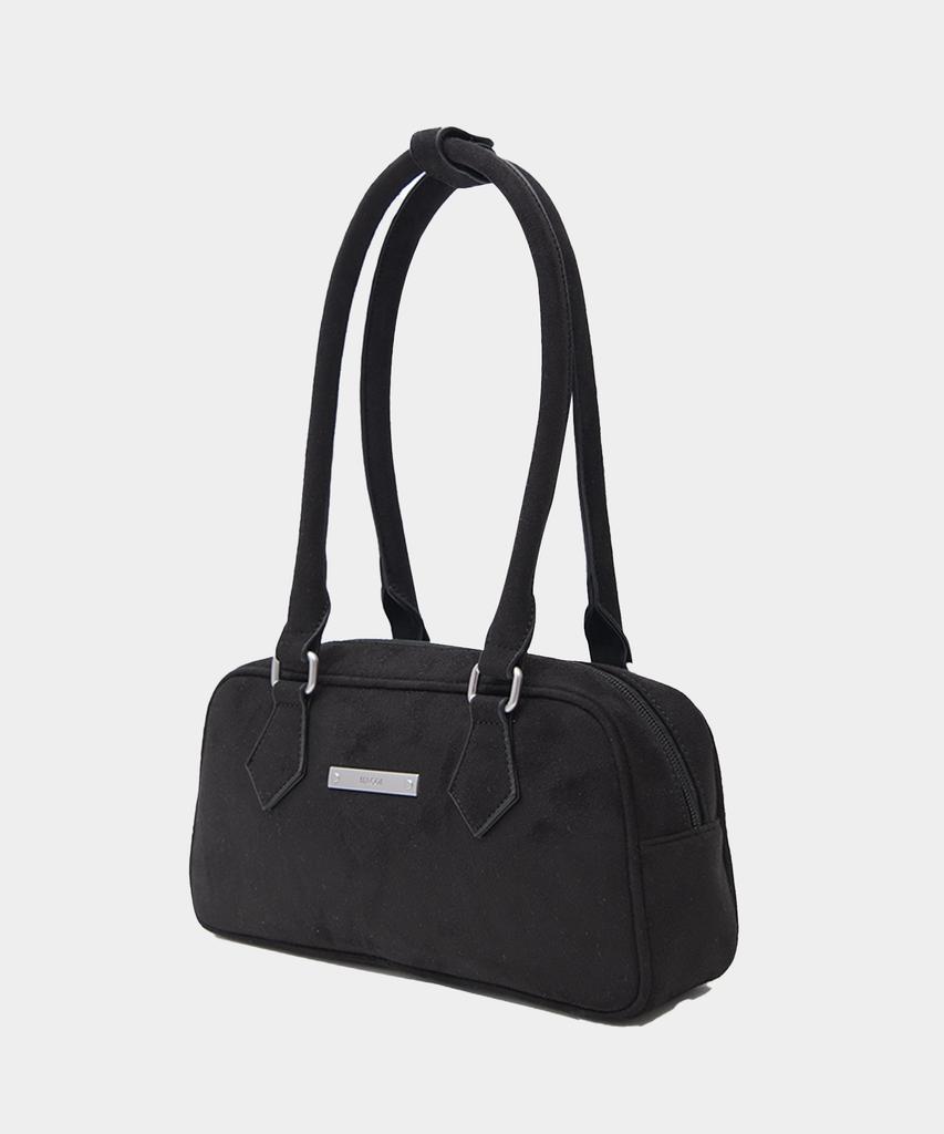 Macoi Suede Easy Mood Shoulder Bag [Black]
