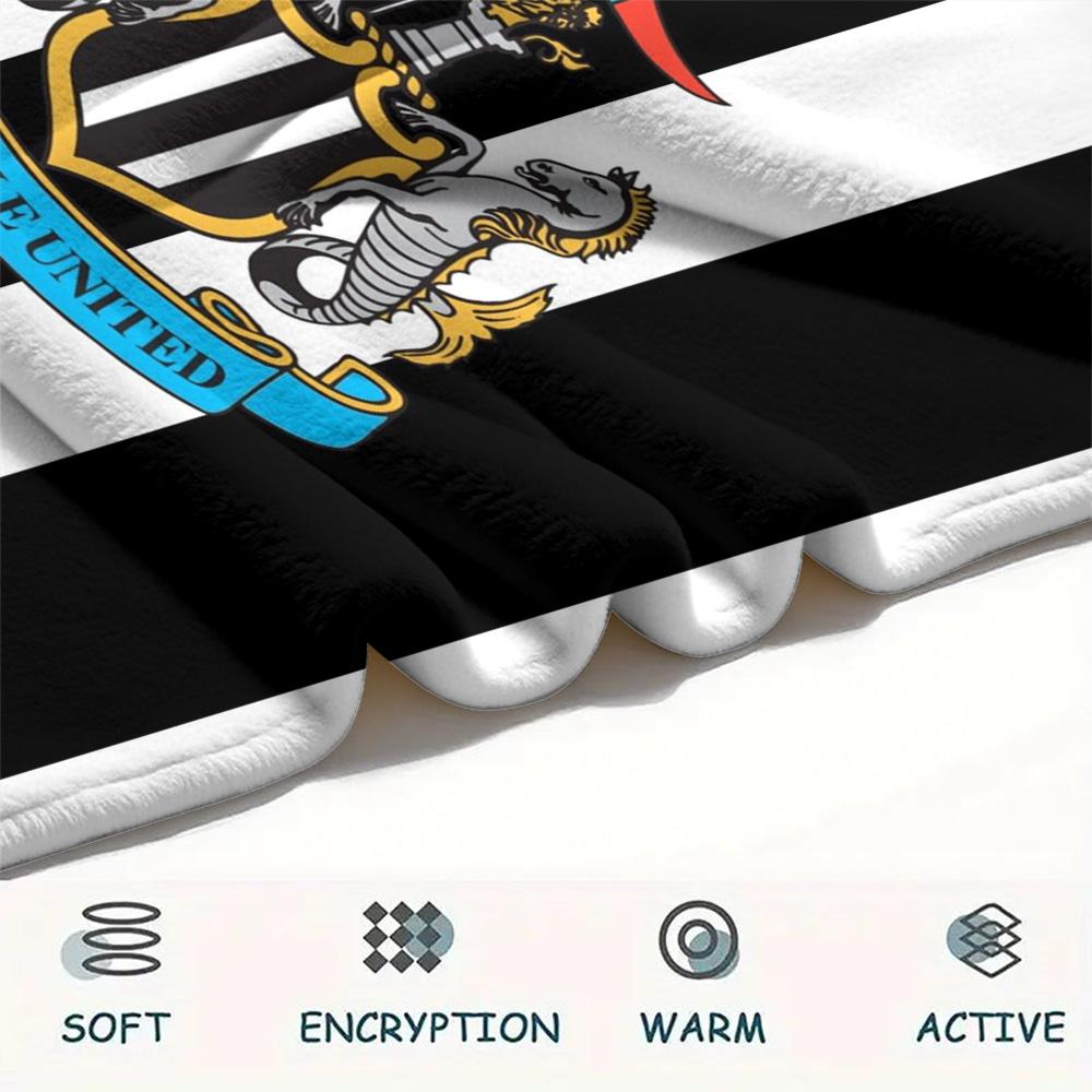1Pc Newcastle United Print Flannel Blanket High Quality Warm Comfortable Cover for All Seasons Perfect for Gifts Home Decor