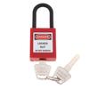 Lockout Tagout Safety Padlock Waterproof Reinforced PVC Keyed Padlock for Workplace Security