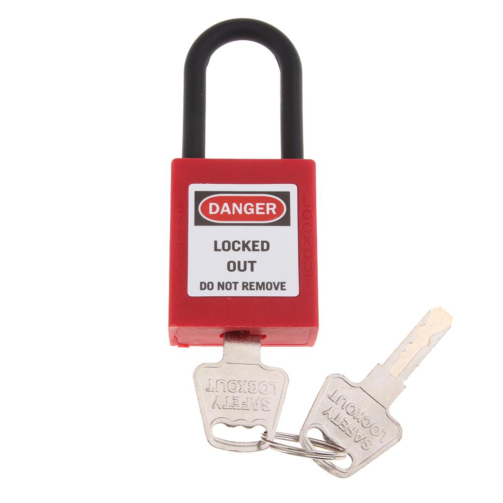 Lockout Tagout Safety Padlock Waterproof Reinforced PVC Keyed Padlock for Workplace Security