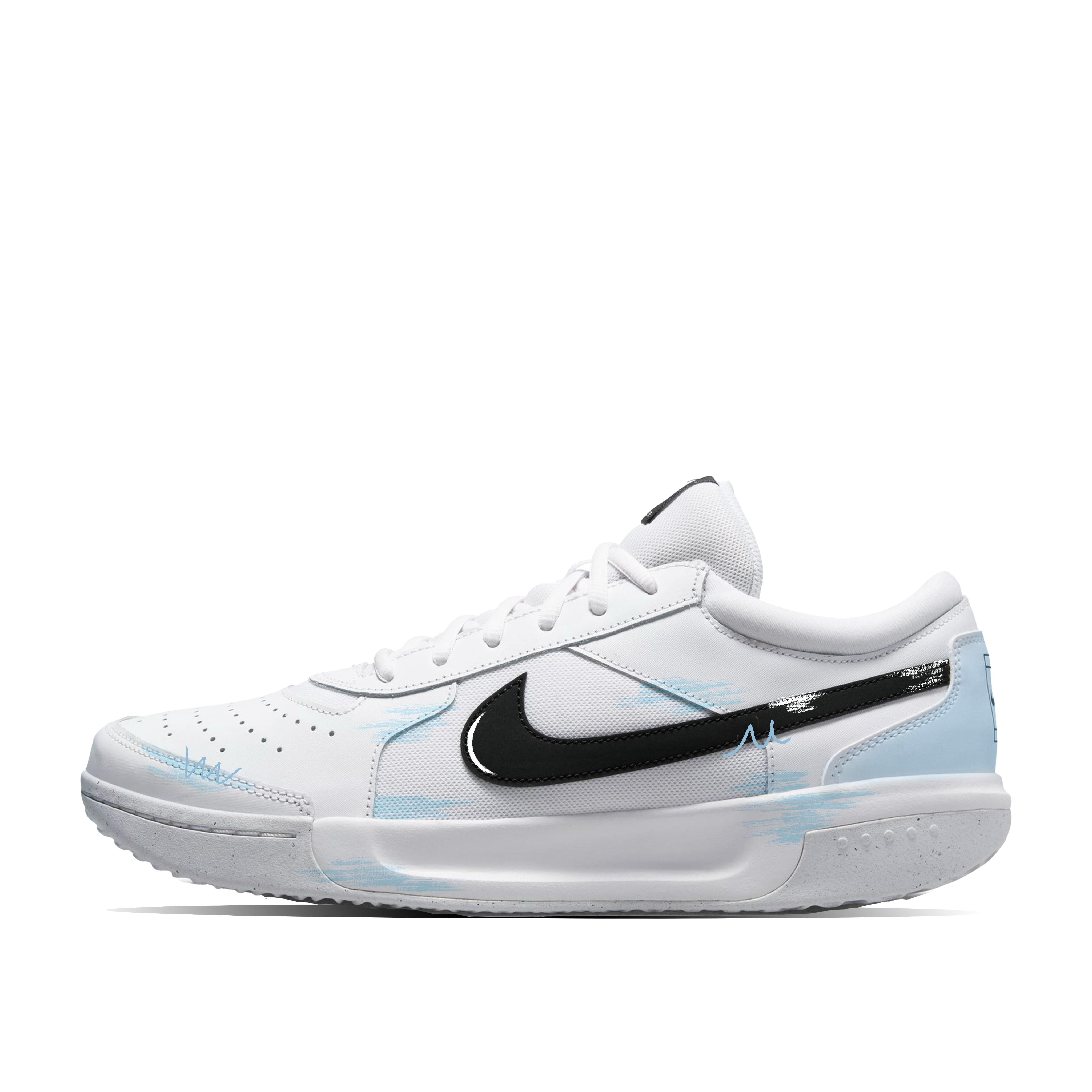 

Nike Court Lite 3 Arc Light Breathable Lightweight Breathable And Lightweight Low top Tennis Shoes Men s Blue White DV3258-101(Team1328-) 45