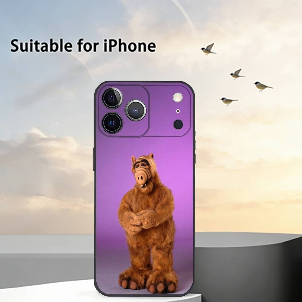 

TV Series A-Alf Phone Case For iPhone 17,16,15,14,13,12,11 Plus,Pro Max,XS,Soft Silicone Black Cover iPhone17promax