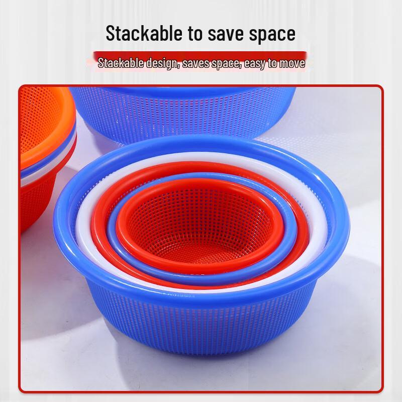 Qie E Tuan Tuan Runde Plastik-Abtropfschale & Reissieb