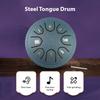 Steel Tongue Drum 4 Inch 8 Notes C Key Percussion Instrument Portable Balmy Drum with Drum Mallets for Meditation Yoga