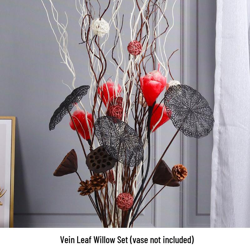 Nordic Minimalist Ceramic White Floor Vase for Dried Flowers and Lucky Bamboo, Living Room Decor