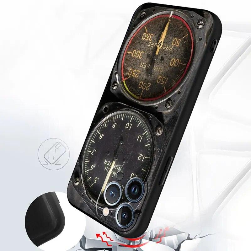 Case For Apple iPhone 11 13 12 14 Pro 7 Plus XR X XS Max 6 6S SE Phone Funda Aviation Aeroplane Helicopter Cockpit Instrument