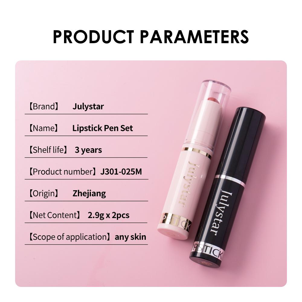 2pcs Fruit Flavor Moisturizing Beauty Makeup Water Lipstick Matte Mist Face Velvet Lip Glaze Sexy Gorgeous Candy Color Lip Makeup