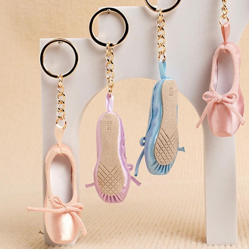 Adorable Tiny Ballet Shoes Accessory Elegant Dance Shoe Keyring Lovely Bag Charm Perfect As A Thoughtful Present
