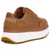 UGG Marlin Series Fabric Cow Split Leather Versatile Comfortable Fashion Low-Top Casual Shoes Women Casual Shoes Chestnut 1170556-CHE