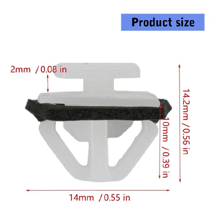 20pcs Rocker Panel Retainer Clips Auto Accessories Quick Installation Plastic Car Rivet Clips with Sealer