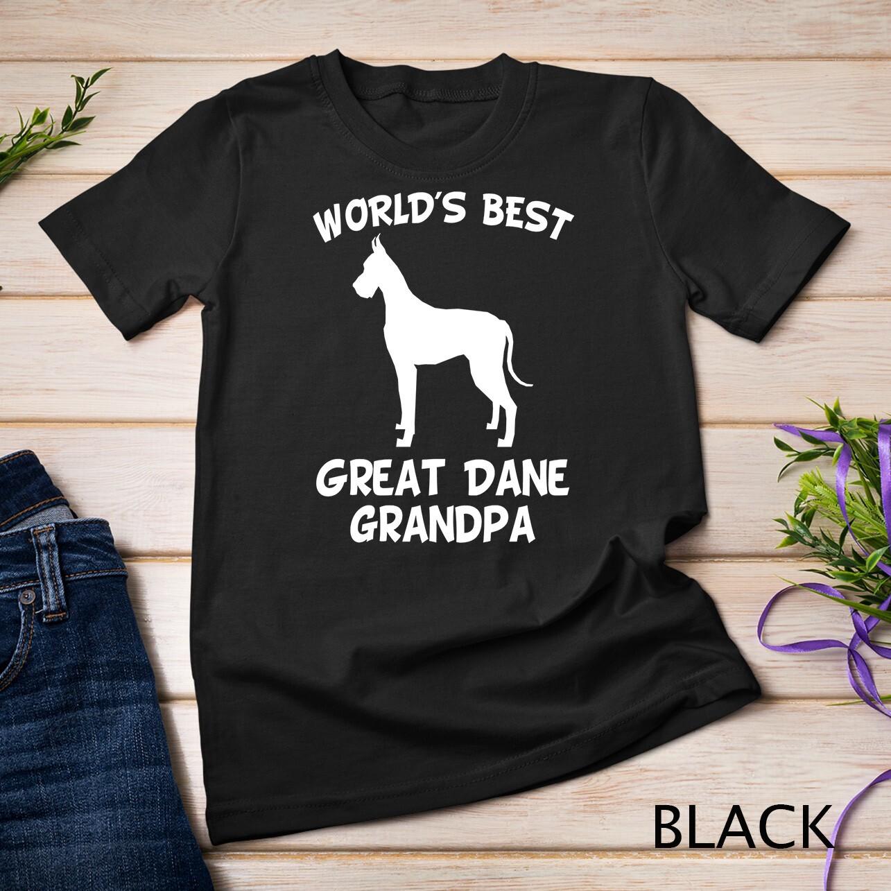 World s Best Great Dane Grandpa Dog Owner Unisex T-Shirt Mens Womens Tees Top M