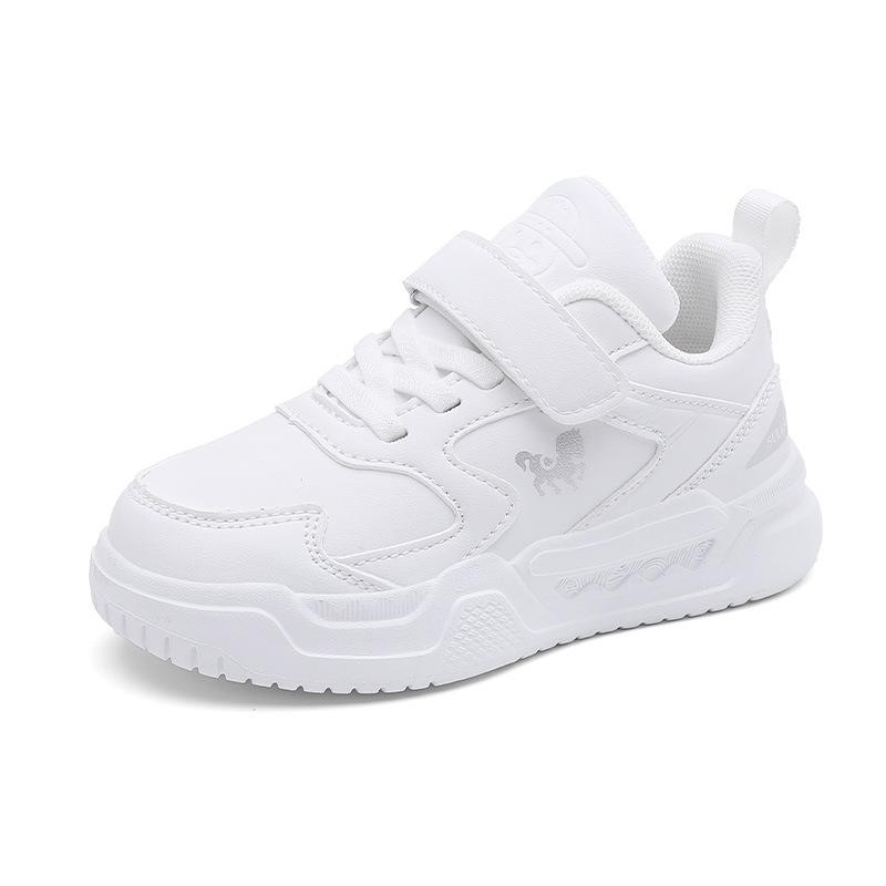 Children's Little White Shoes 2025 Summer Mesh Breathable Middle and Old Children's Boys White Sports Shoes School Girls Running Shoes