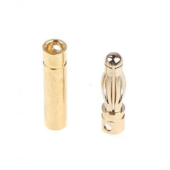 GTIWUNG 15 Pairs 4mm Gold Bullet RC Lipo Banana Connector Plugs