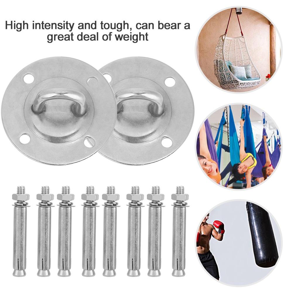 Stainless Steel Mount Anchor & Bolts Ceiling Buckle Hook Fixed Disc for Yoga Hammock