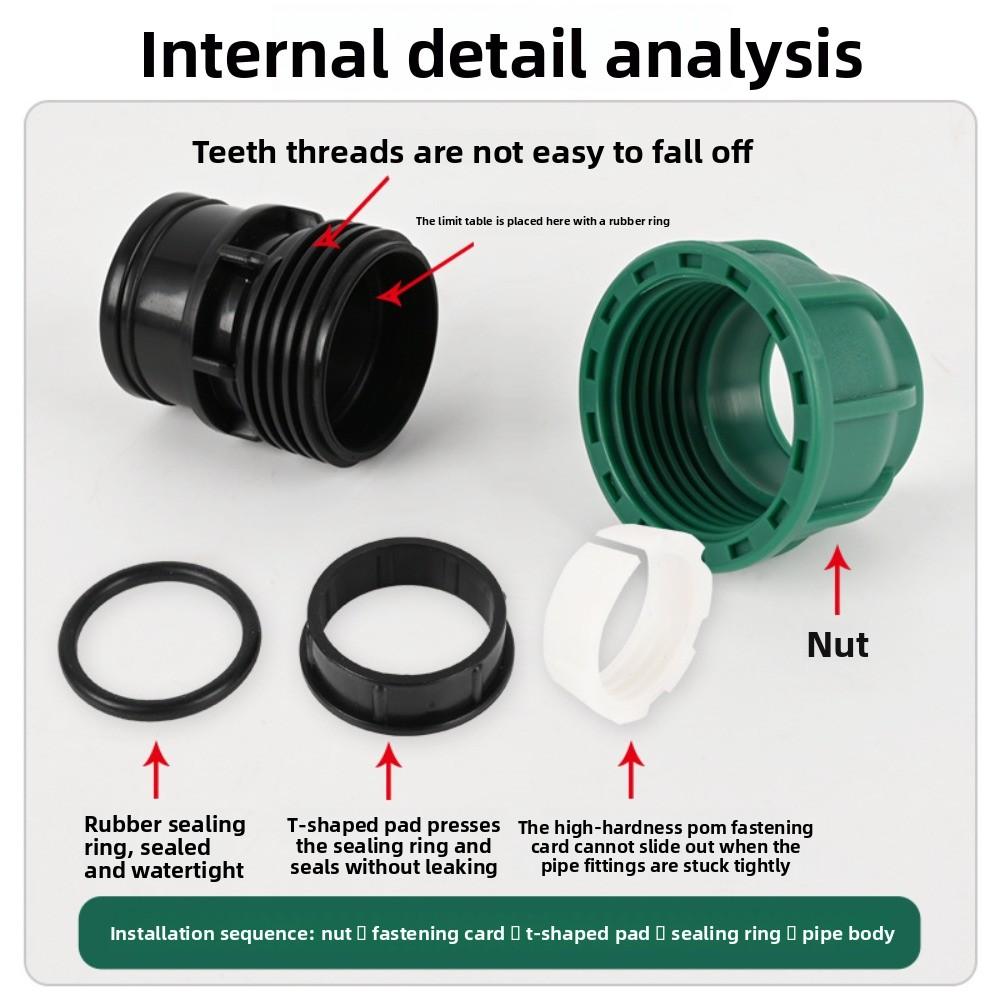 1/2 "-1.5" Male Thread To 20-53mm PE Straight Quick Connector Watering Irrigation System Water PE PVC Tube Conversion Coupling