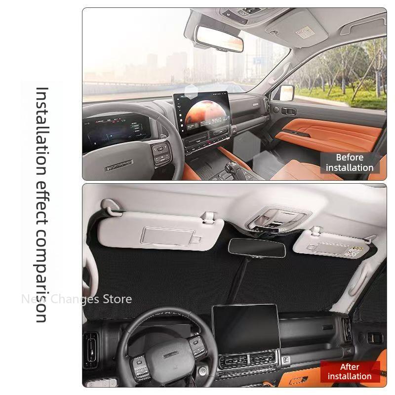Car Sun Shade Privacy Curtain For GMW Haval H9 2024-2026 Custom Interior Sun Visor Light Blocking Modification Accessories