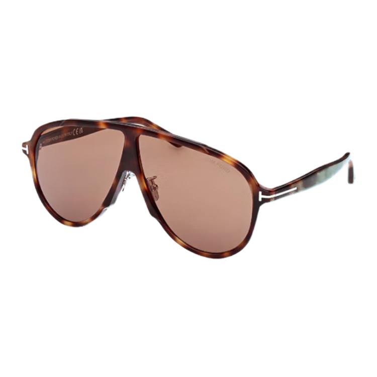 

TF Brand Logo Decorative Design Irregular Shape Sunglasses Unisex sunglasses Tortoise FT1211F-6555E 65