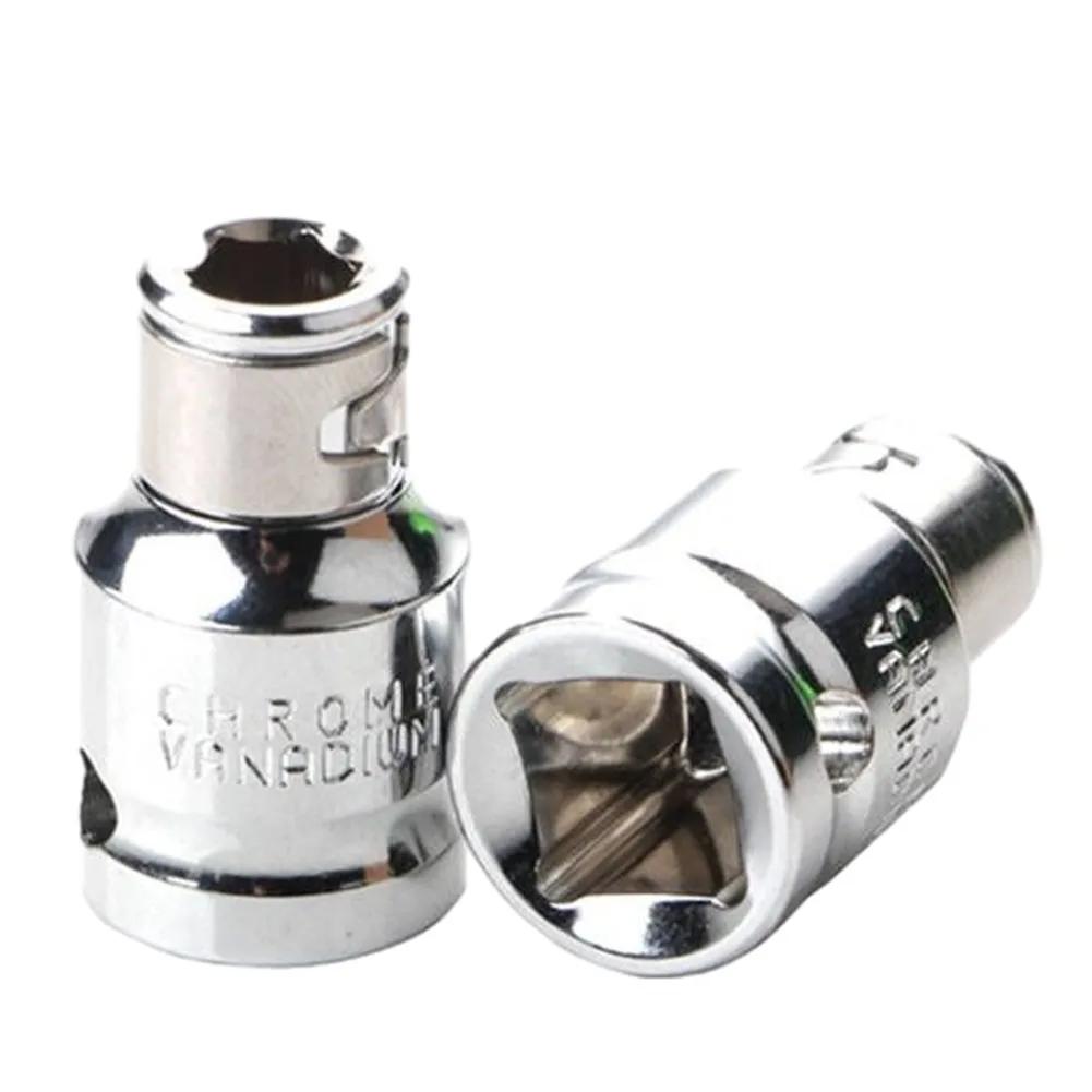 3/8 Inch Square To 1/4 Inch Hex Connecter Socket Adapter Converter Self-locking Screwdriver Bit Socket For Ratchet Wrench