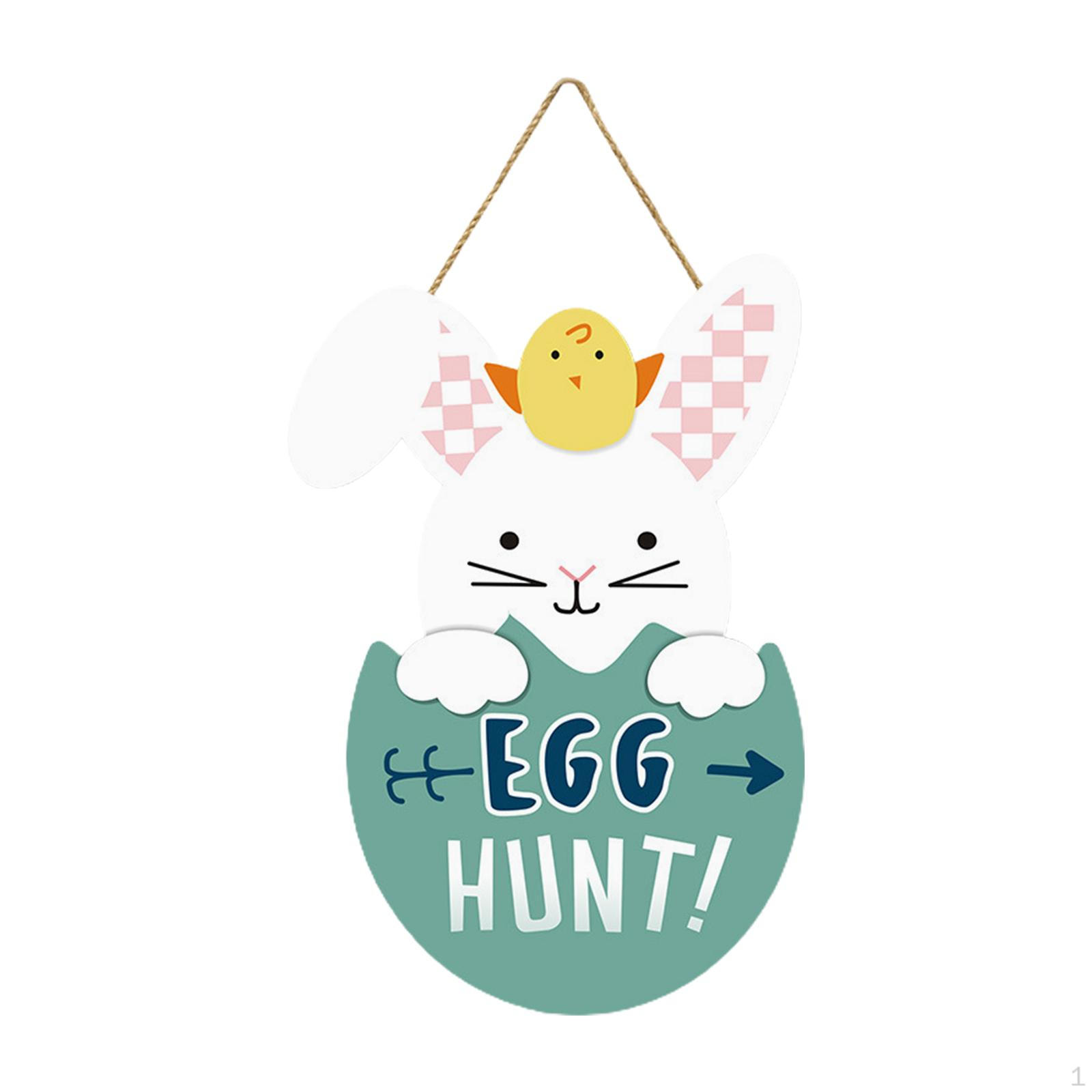 

Easter Hanging Sign Door Hanger Plaque with String for Photo Props