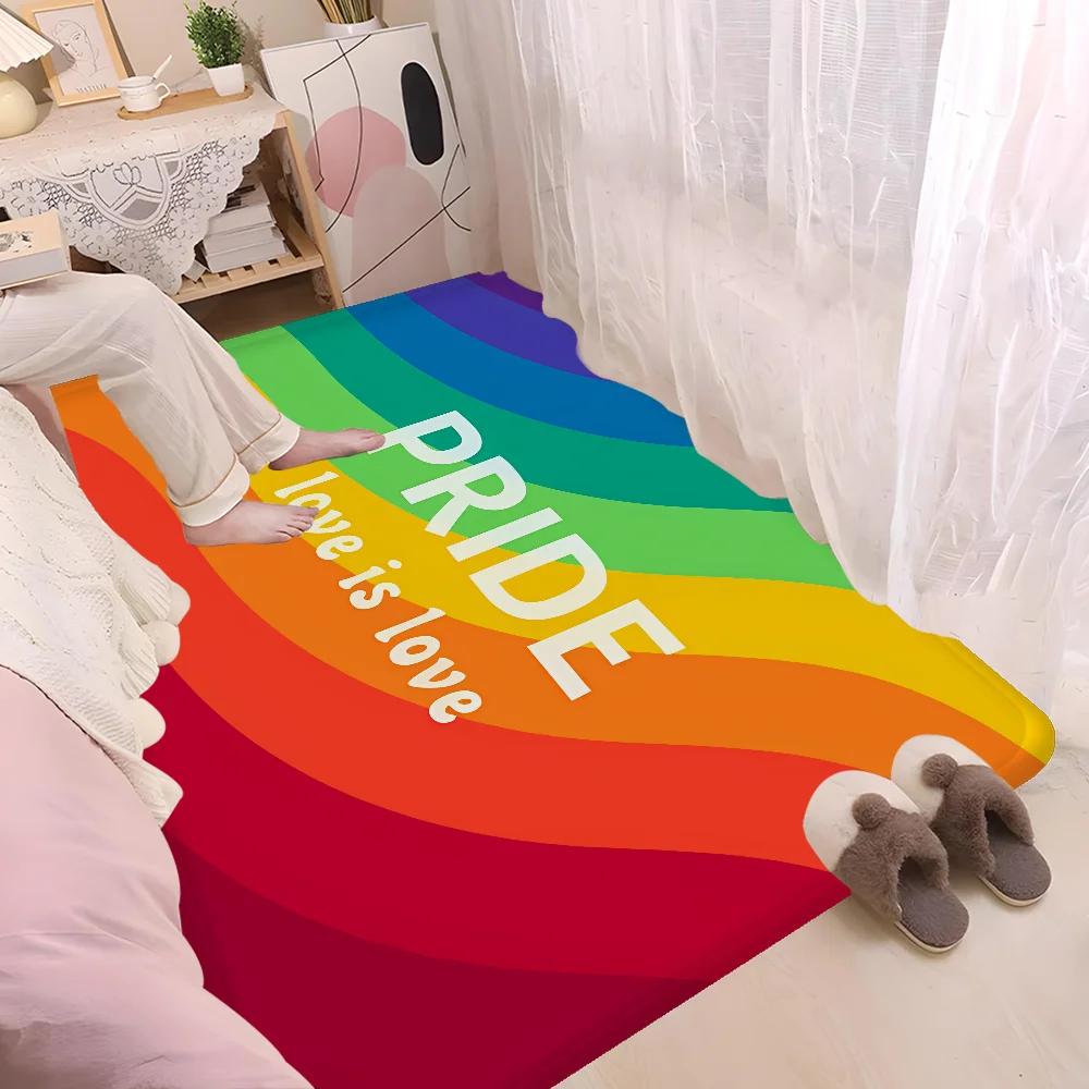 Mat podłogowy z flagą Pride LGBT Styl nordycki Mata wycieraczka do domu Mata do łazienki-toalety Mata dekoracyjna do sypialni hotelowej
