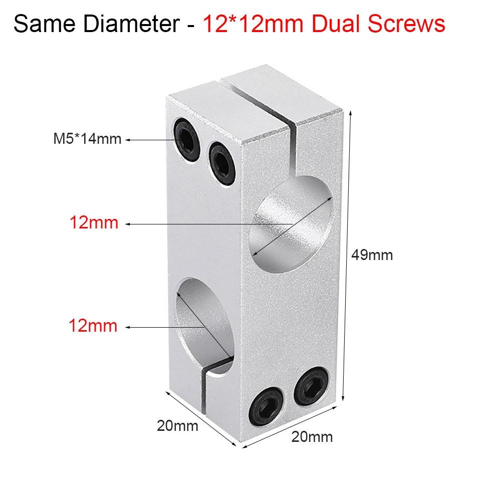 1Pcs Aluminum Alloy Steel Pipe Fixing Bracket Vertical Fixed Diameter Fastening Cross Clip