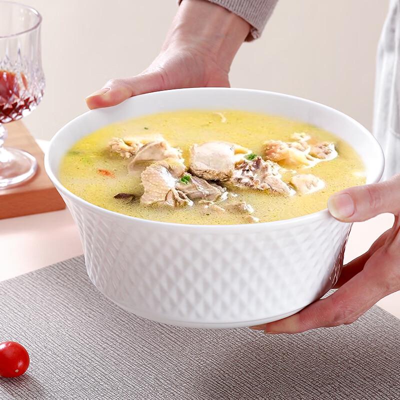 Sky Top Bone China Embossed Serving Bowls