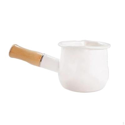Elegant Enamel Milk Pot for Gourmet Breakfasts