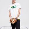 FILA Fusion Baseball Print Loose Fit Crew Neck Short Sleeve T-Shirt Men Tops White T11M122102FWT