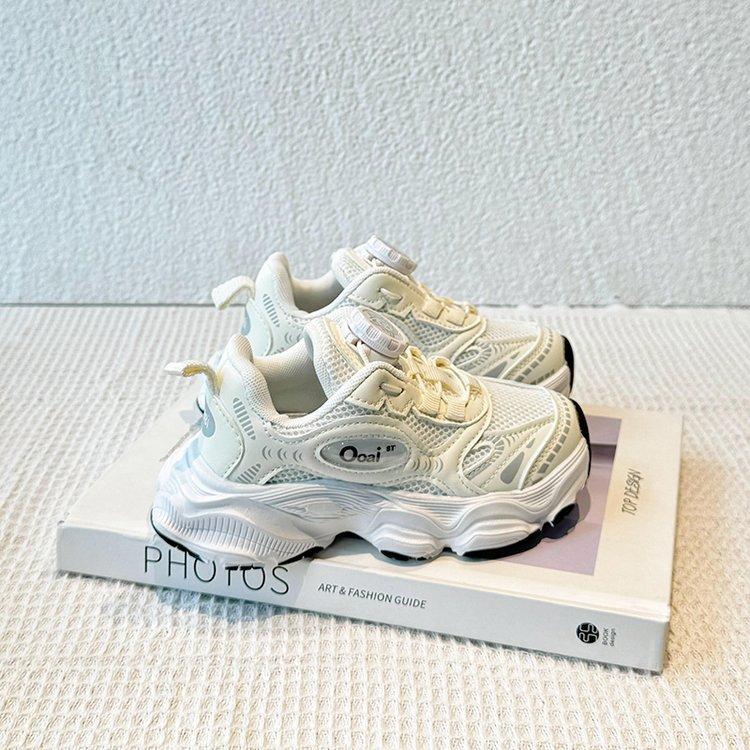 

Детские сетчатые кроссовки Универсальные белые туфли Детская обувь кэжуал на пуговицах Модные папины кроссовки 37 бежевый